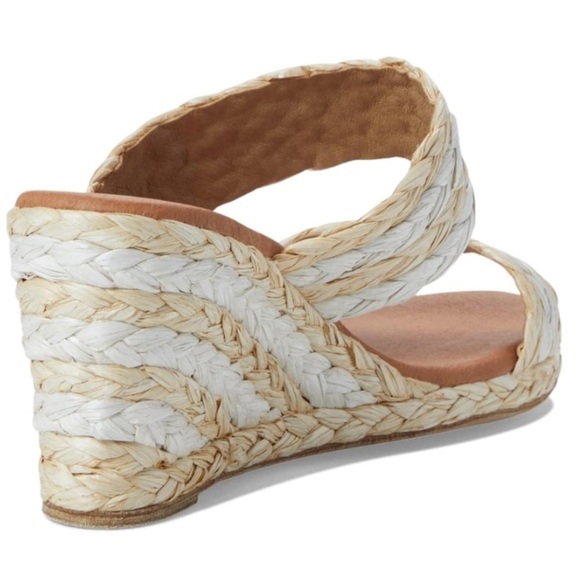 NEW! André Assous Nolita Raffia Wedge Slide Sandal - Size 40 - Picture 2 of 16